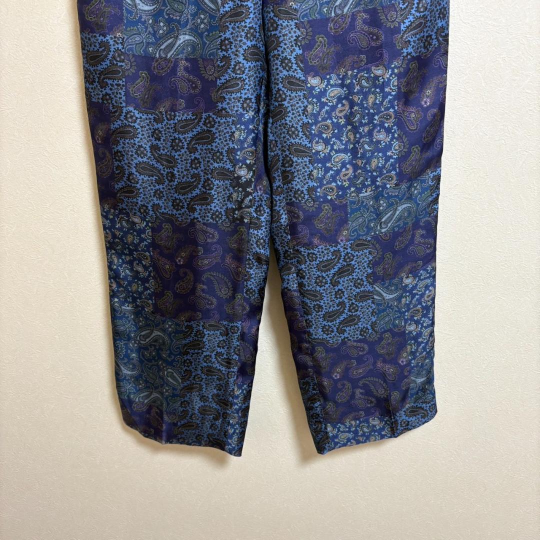 ETRO シルク100％ ペイズリー パンツ