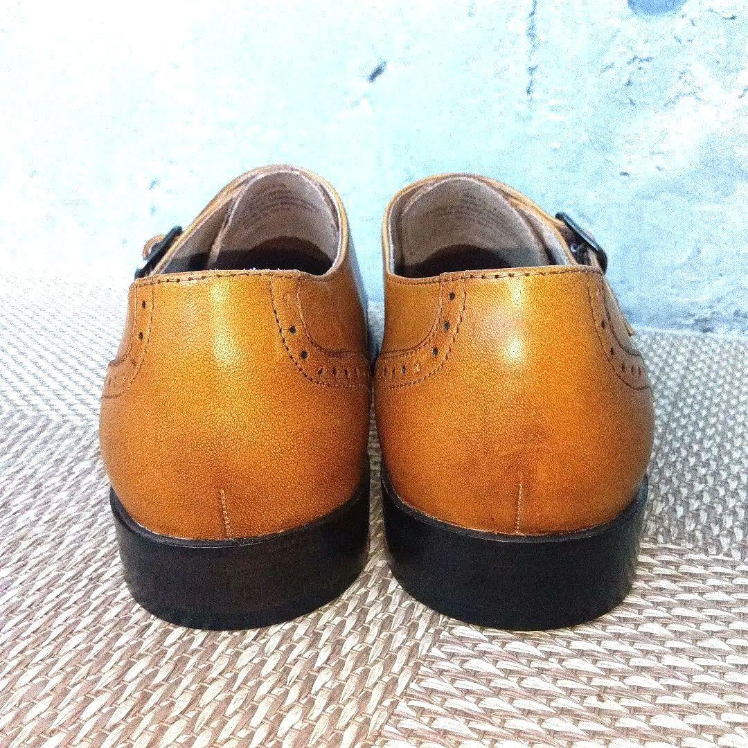 BANANA REPUBLICストレートチップ ダブルモンクストラップ 8 茶