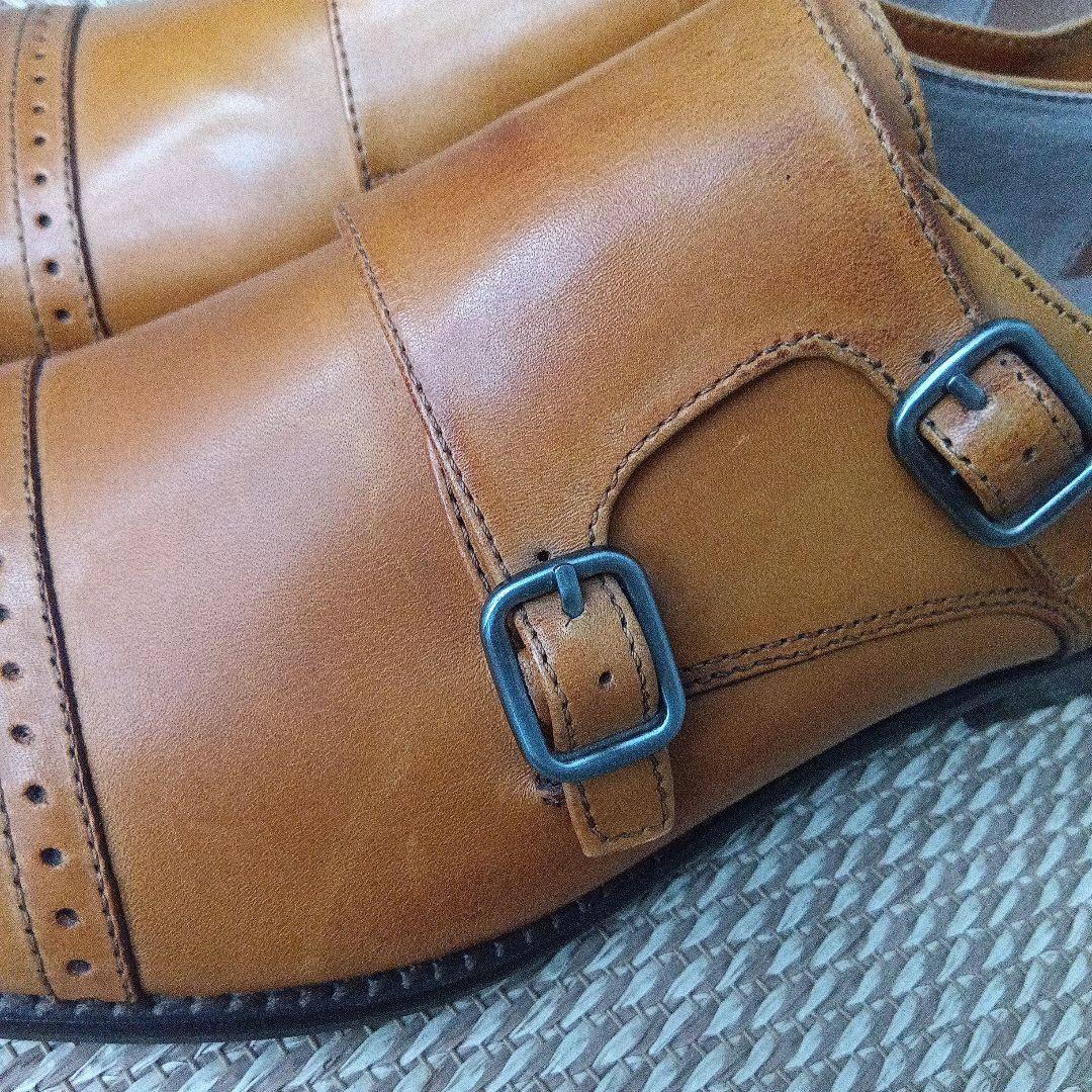 BANANA REPUBLICストレートチップ ダブルモンクストラップ 8 茶