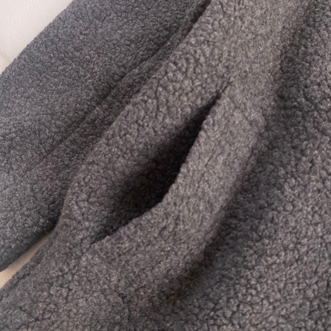 美品 23区 大人可愛い ボア ジャージー チェスター コート ロング グレー