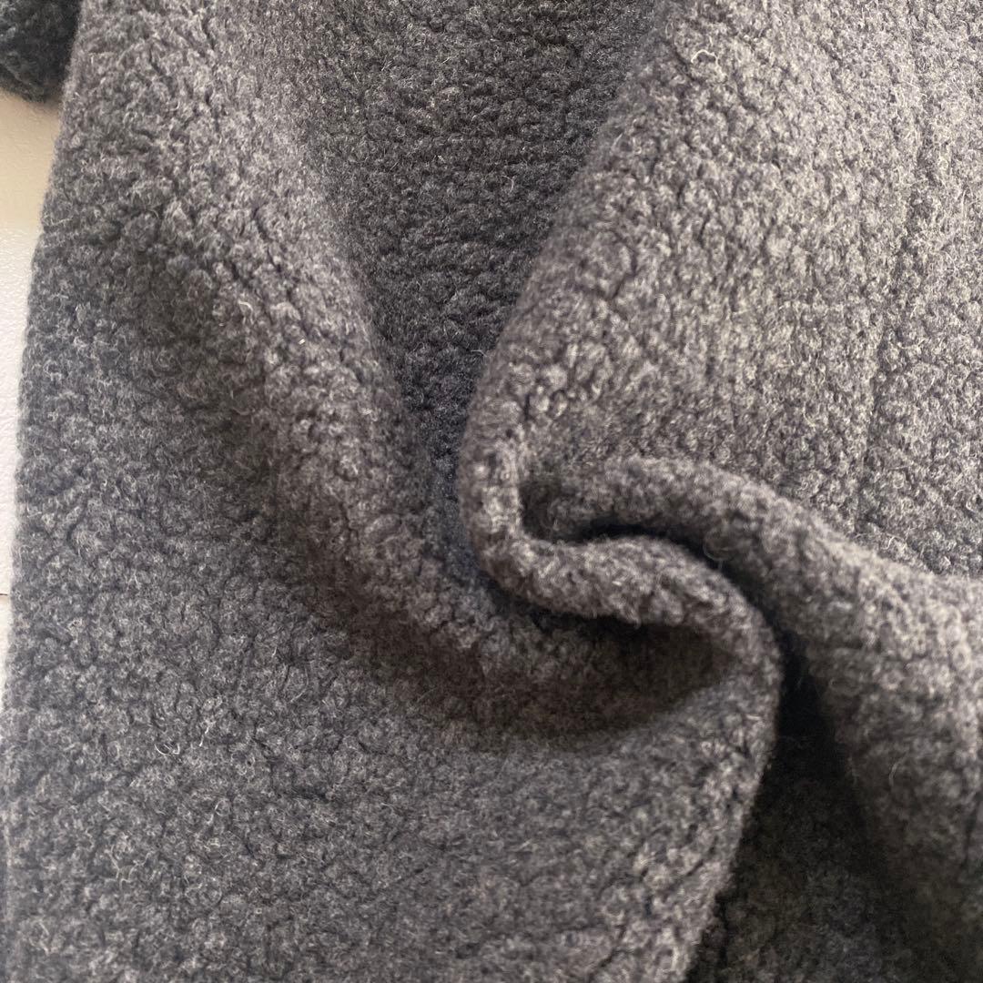 美品 23区 大人可愛い ボア ジャージー チェスター コート ロング グレー