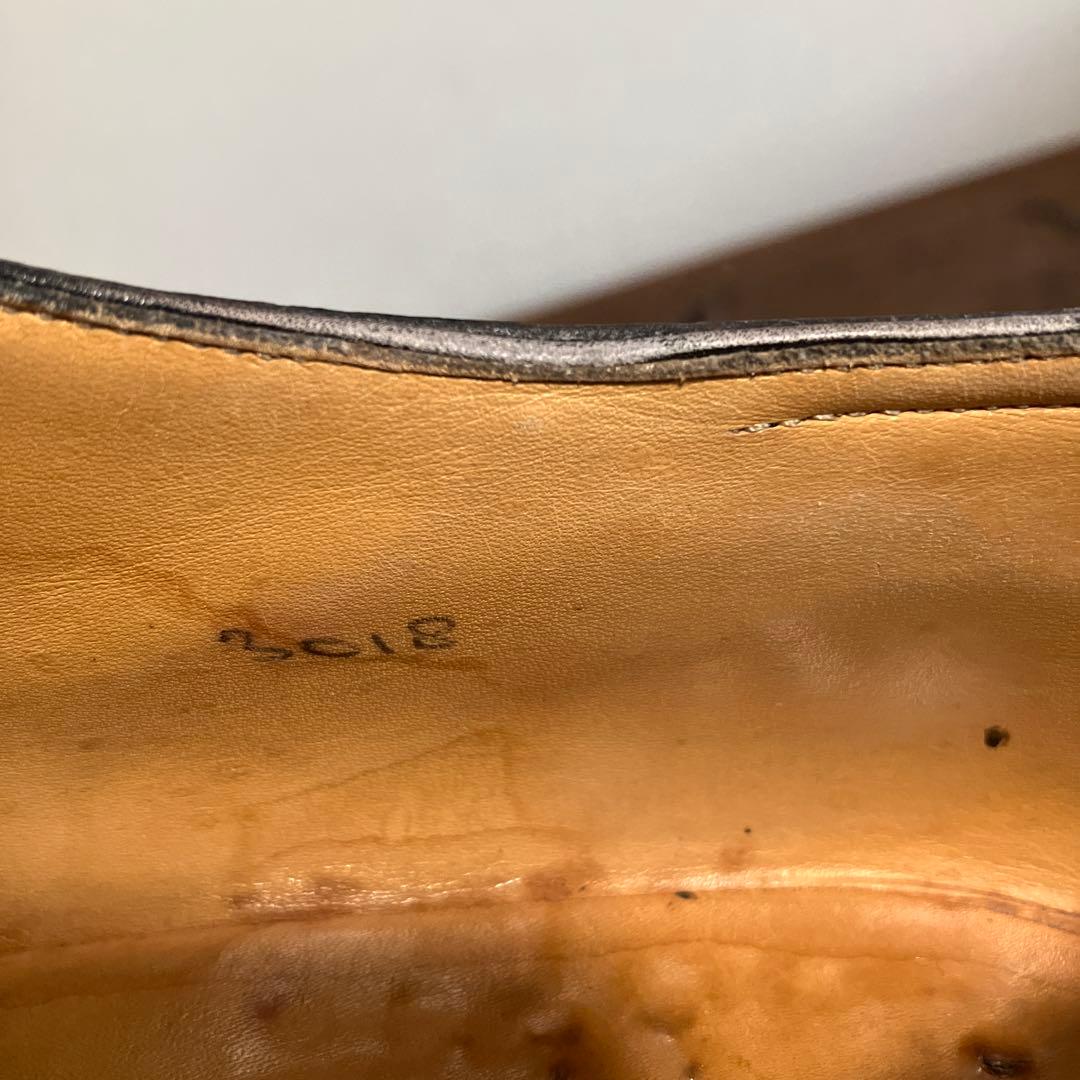 旧ロゴ　ジョンロブ　ダークブラウン レザー ドレスシューズ