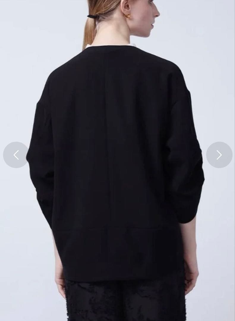 新品　Aga Black ダブルクロスアームギャザージャケット27,500円　黒