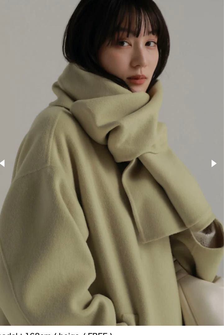 ジャケット・アウター doubleface muffler coat