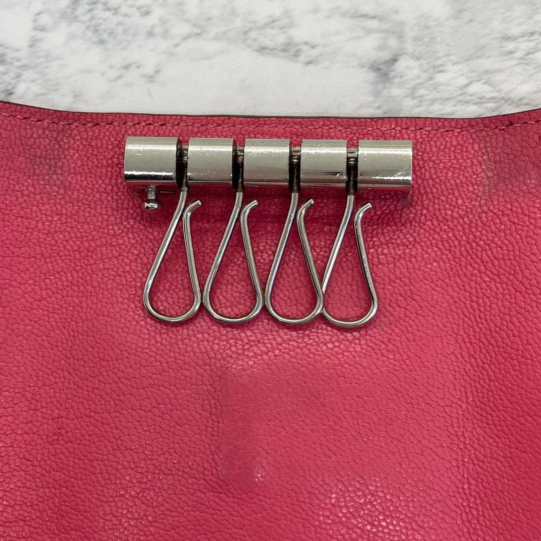 美品！HERMES エルメス べアン 4連キーケース ピンク レザー 財布
