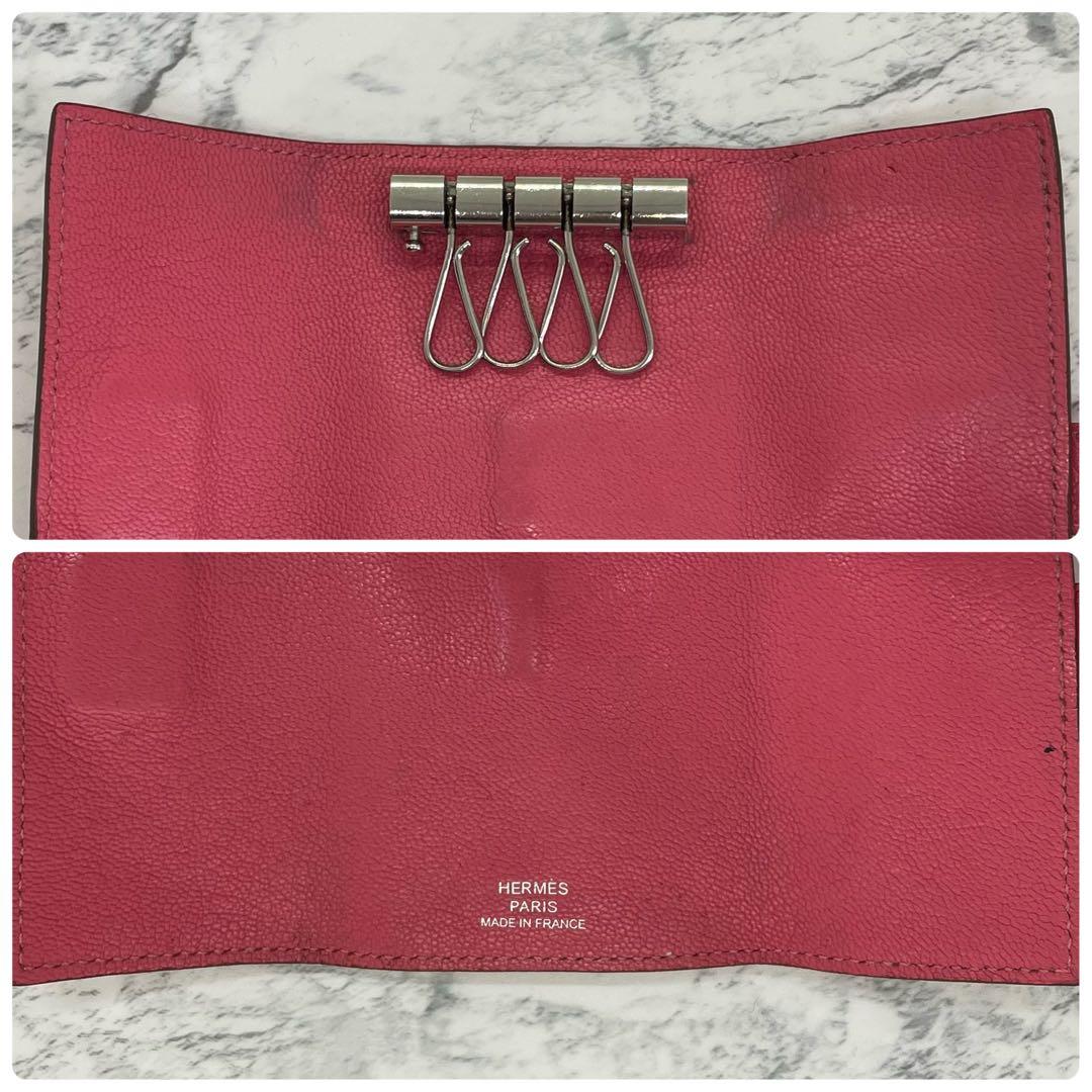 美品！HERMES エルメス べアン 4連キーケース ピンク レザー 財布