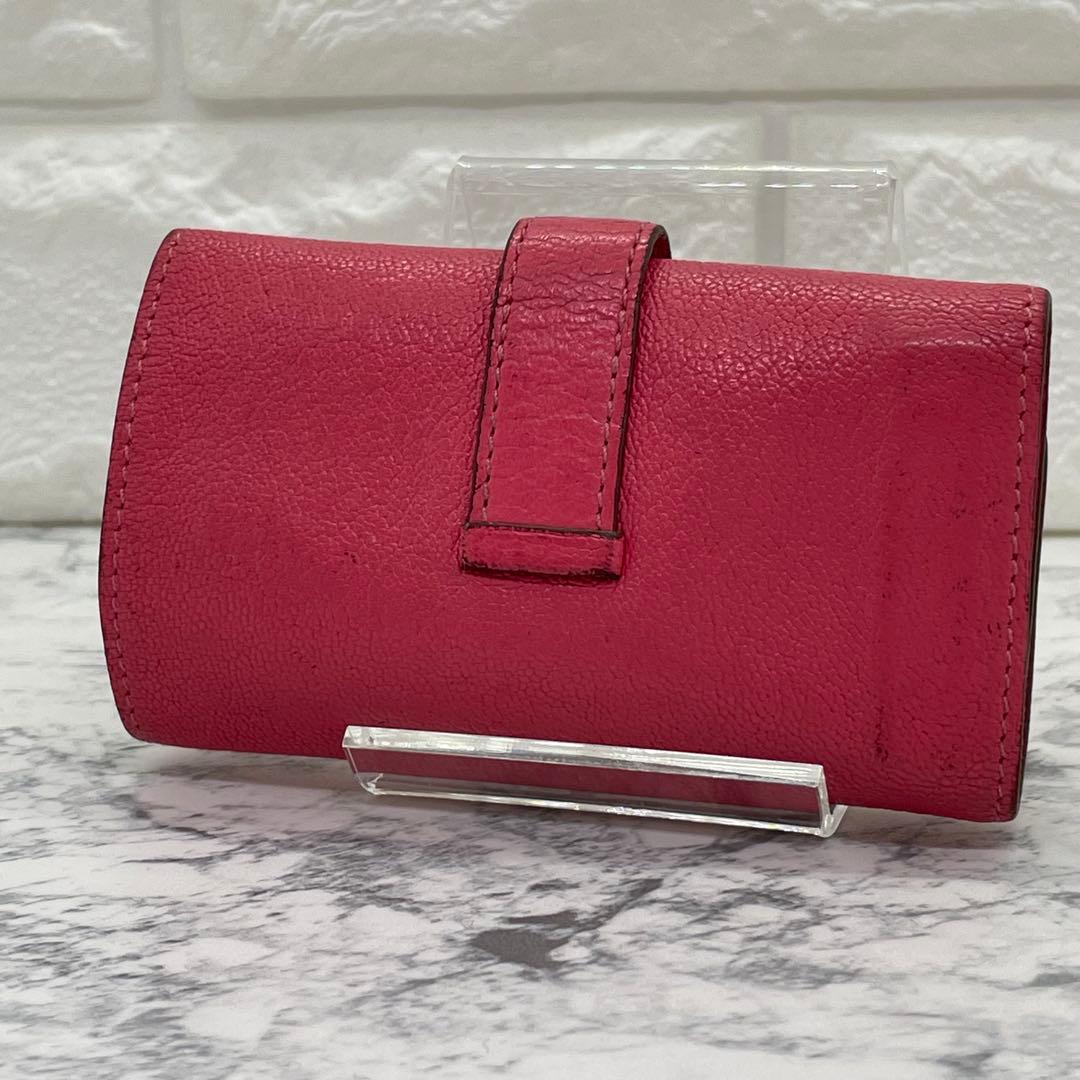 美品！HERMES エルメス べアン 4連キーケース ピンク レザー 財布