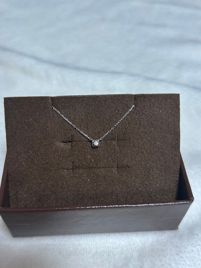 サマンサティアラ ネックレス プラチナ 一粒 ダイヤモンド フォーエバーマーク