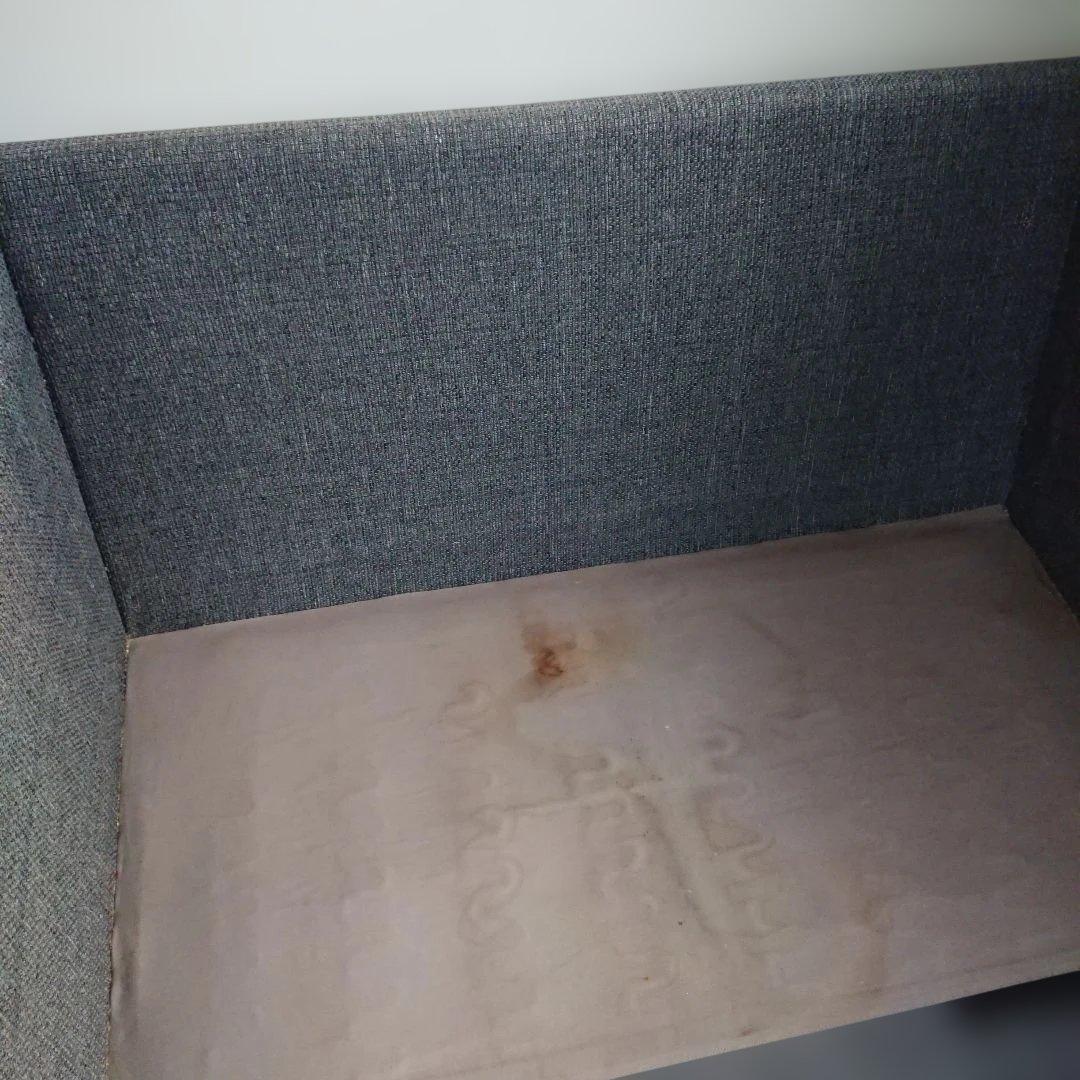 ニトリ Nポケット 2人掛けソファ ファブリック カバーリング ダークグレー