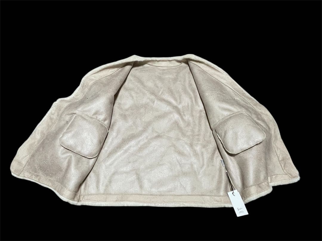 lumierリュミエ　エコファーノーカラージャケット　未使用タグ付