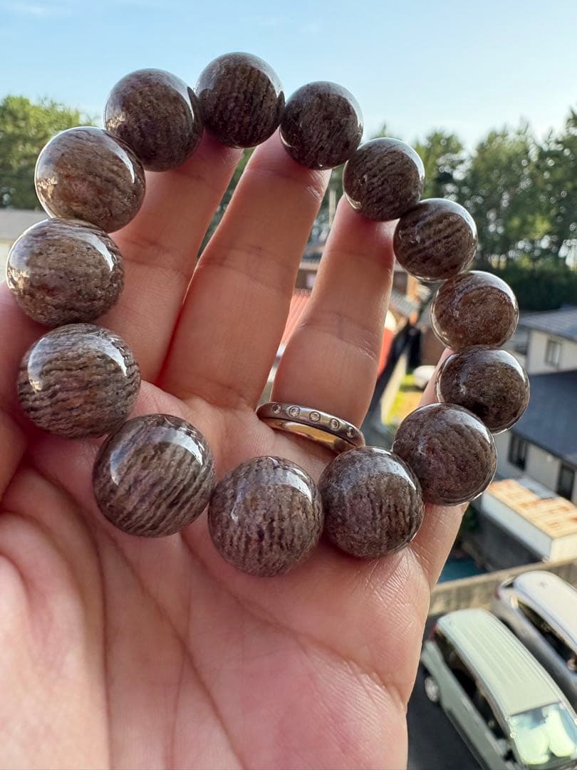 ♡高品質15ミリ後半♡千層ガーデンクォーツ　ブレスレット