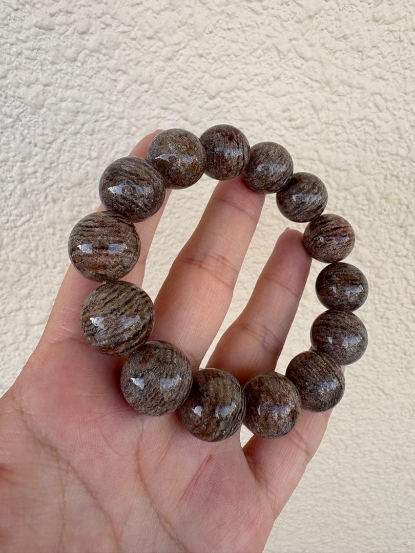 ♡高品質15ミリ後半♡千層ガーデンクォーツ　ブレスレット