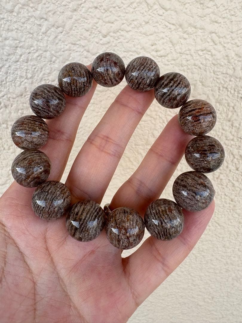 ♡高品質15ミリ後半♡千層ガーデンクォーツ　ブレスレット