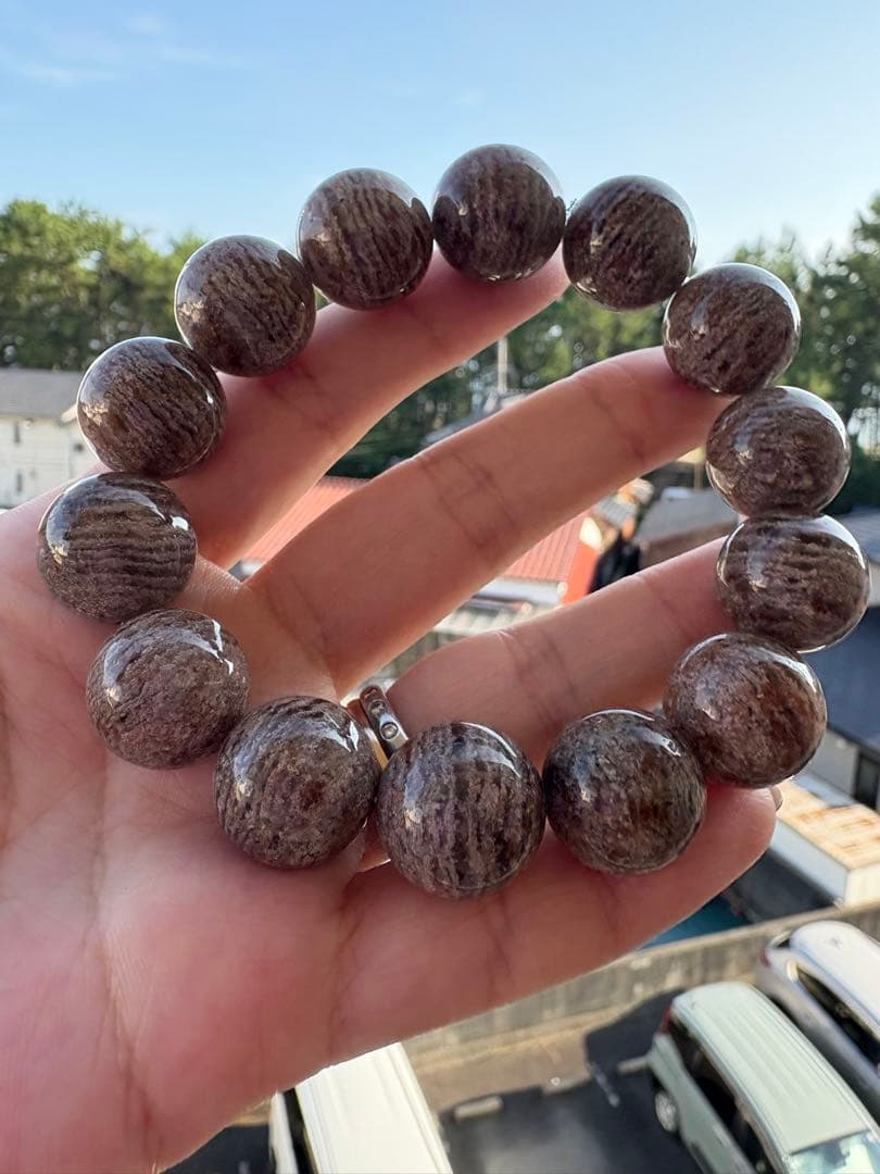 ♡高品質15ミリ後半♡千層ガーデンクォーツ　ブレスレット