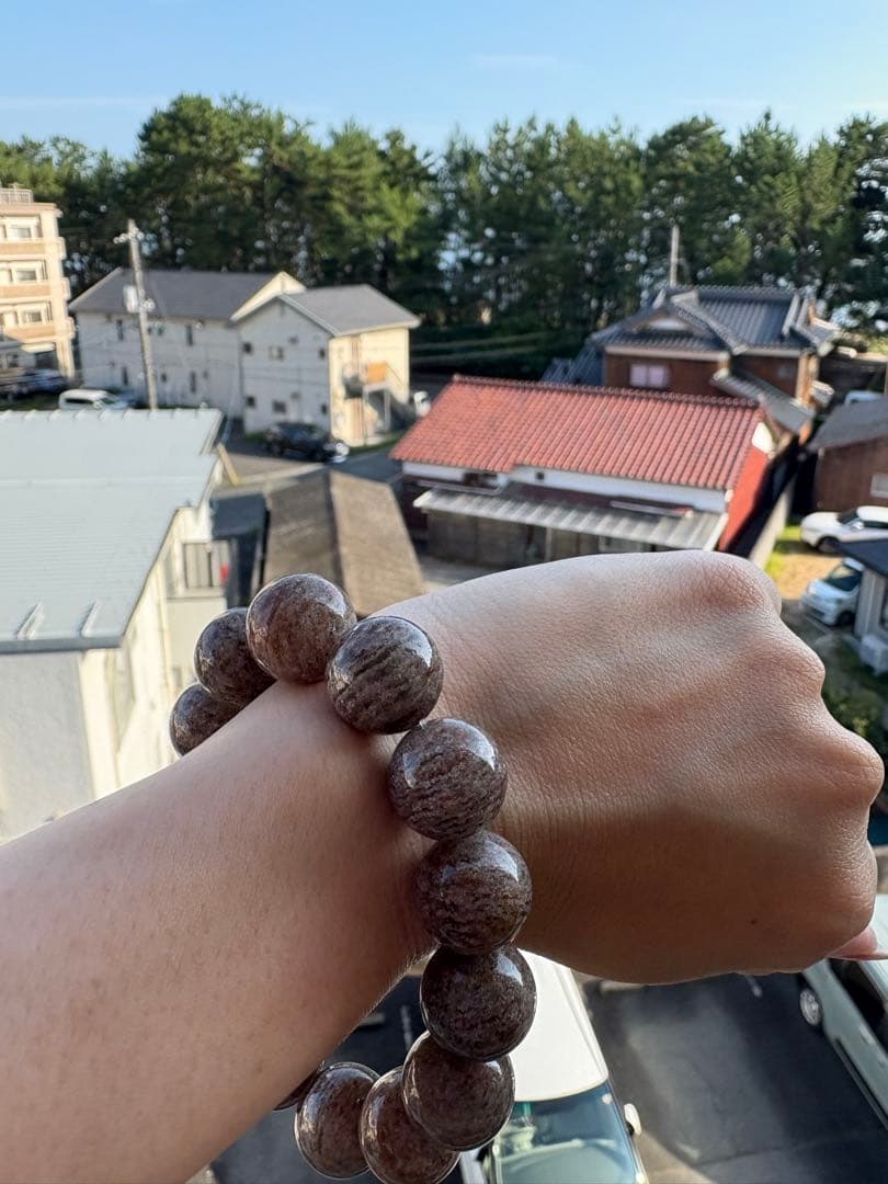 ♡高品質15ミリ後半♡千層ガーデンクォーツ　ブレスレット