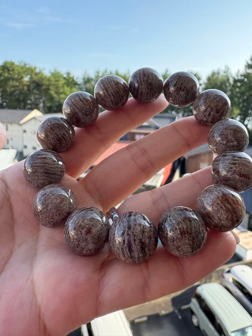 ♡高品質15ミリ後半♡千層ガーデンクォーツ　ブレスレット