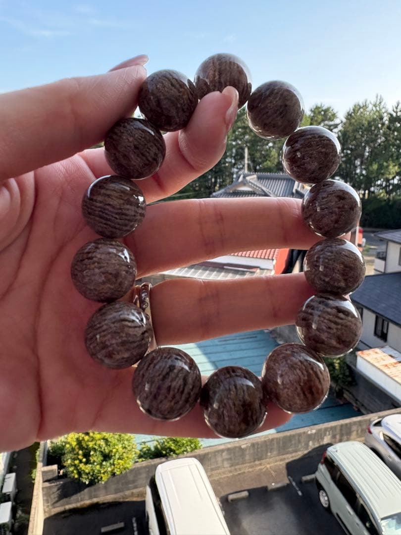 ♡高品質15ミリ後半♡千層ガーデンクォーツ　ブレスレット