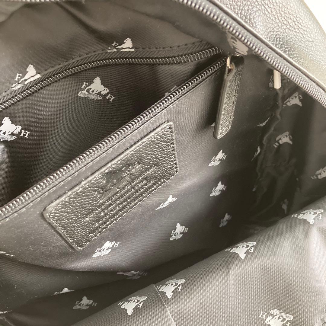 ホースレザー バックパック 黒 FLYING HORSE 馬革 美品 リュック