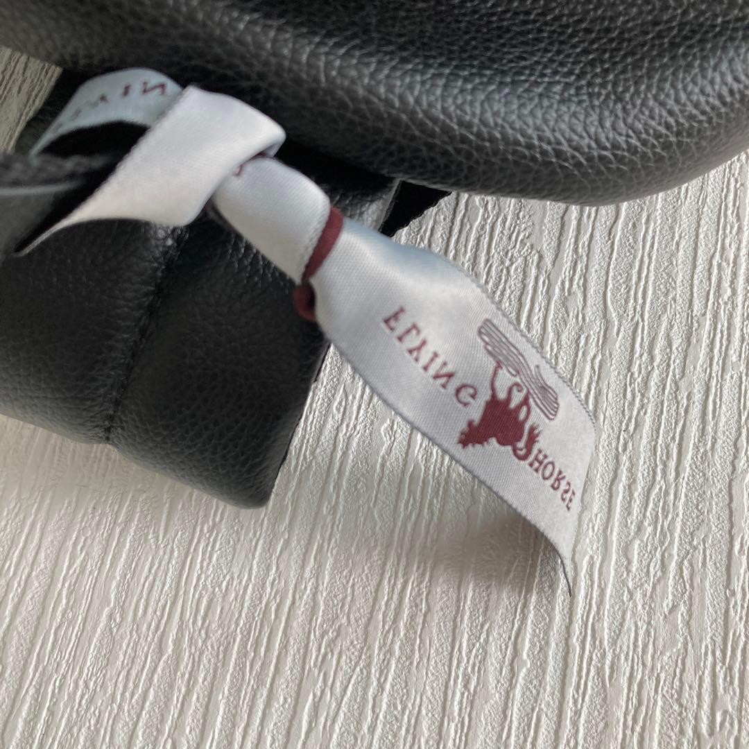 ホースレザー バックパック 黒 FLYING HORSE 馬革 美品 リュック
