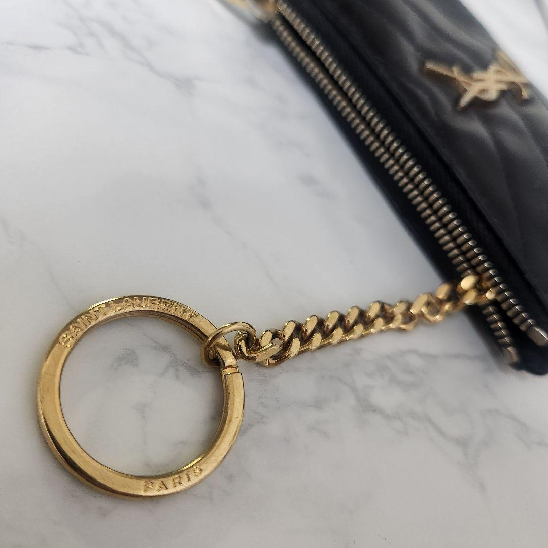 SAINT LAURENT レザー 小銭入れ サンローラン 財布 キー ポーチ