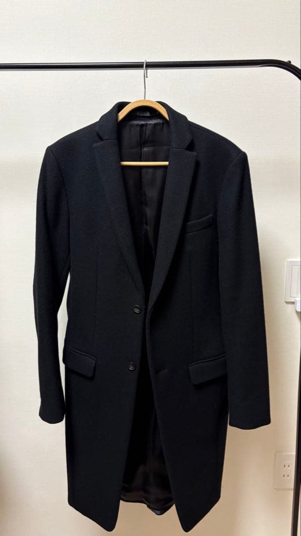 ato アトウ ブラック チェスターコート 44サイズ