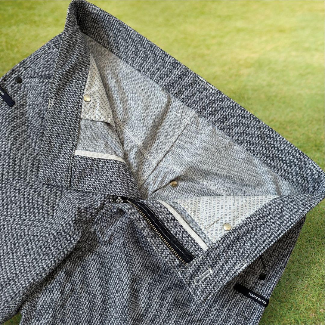 極美品　パーリーゲイツ　パンツ　総柄　S〜M相当　紺　ネイビー　ストレッチ　3