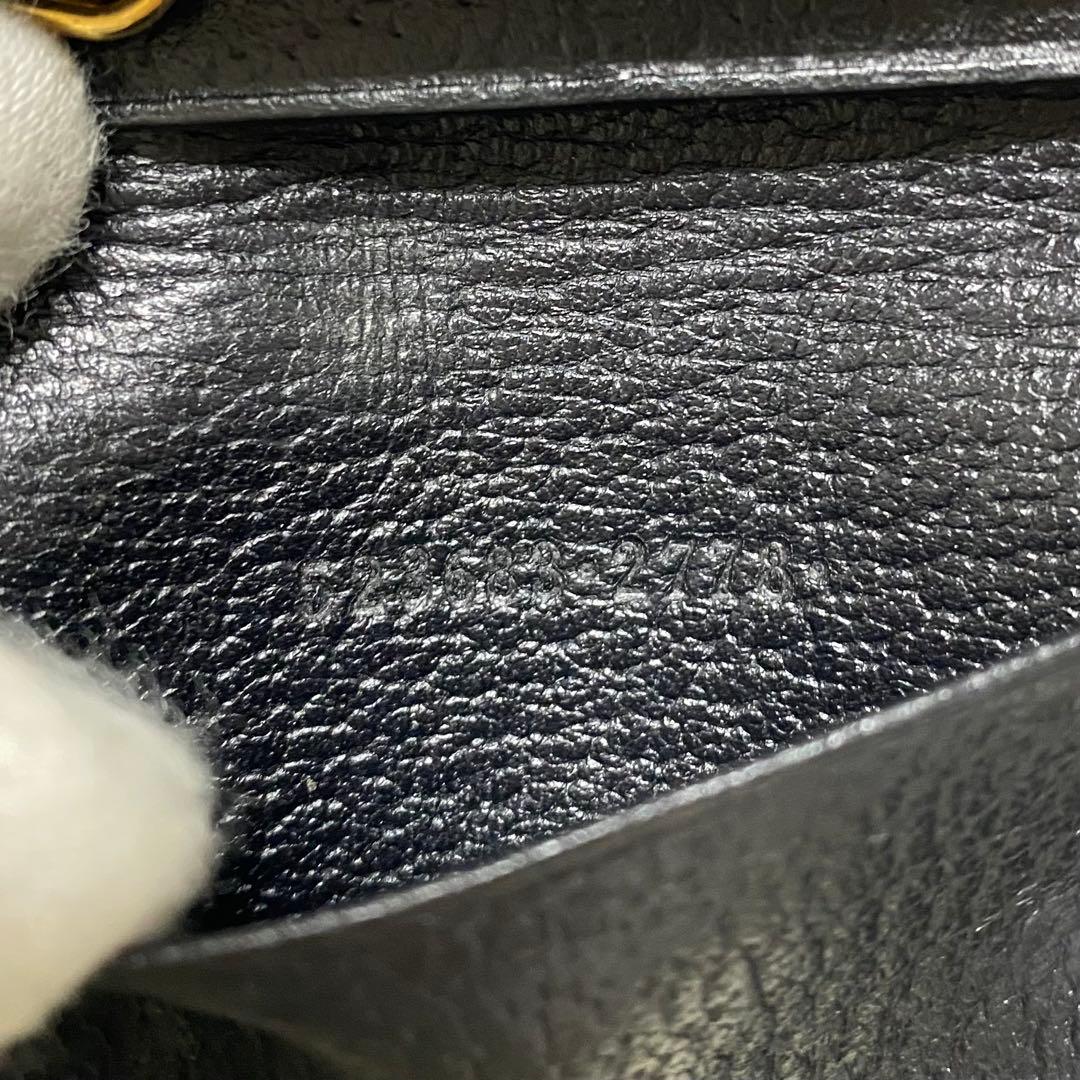 新品箱付き✨グッチ　6連キーケース GGキャンバス総柄インターロッキング黒レザー