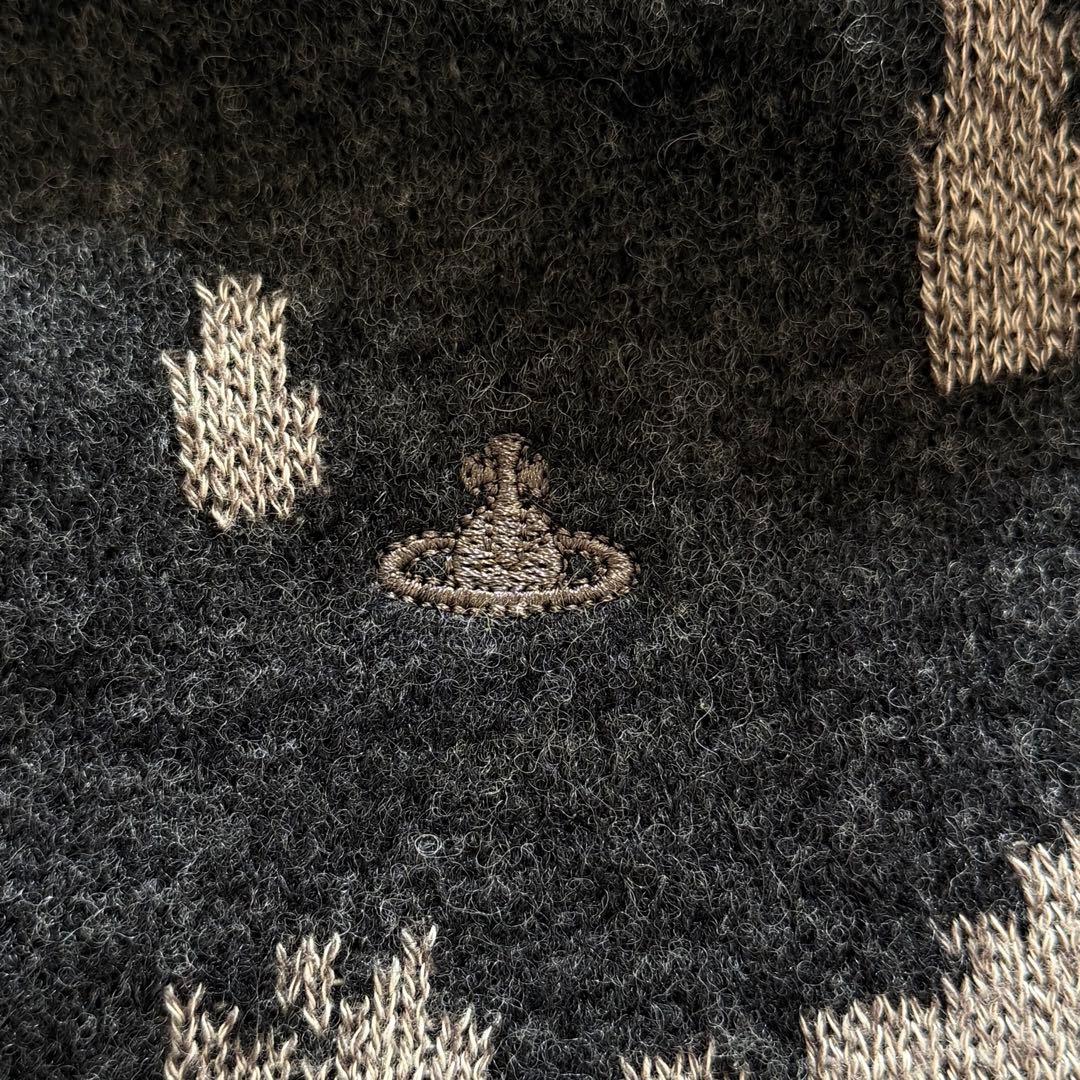 ヴィヴィアンウエストウッド　パーカー　オーブ刺繍　変形　アシメ　ウール系　M