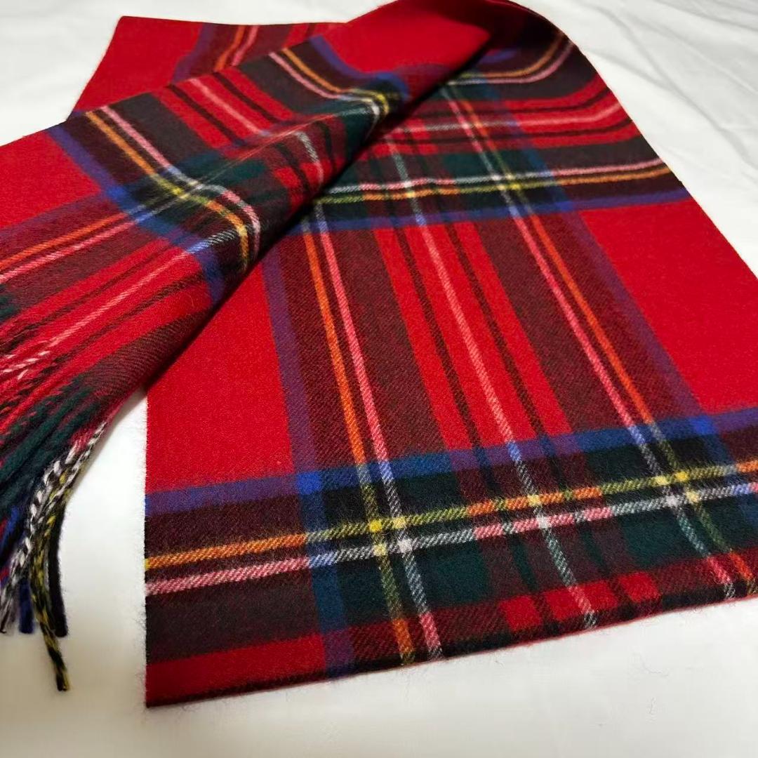 ジョンストンズ カシミア 中判ストール マフラー ロイヤルスチュワート