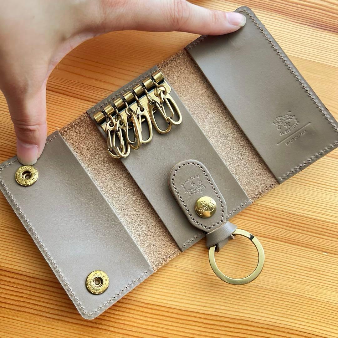 新品 IL BISONTE キーケース ベージュ 2024春夏