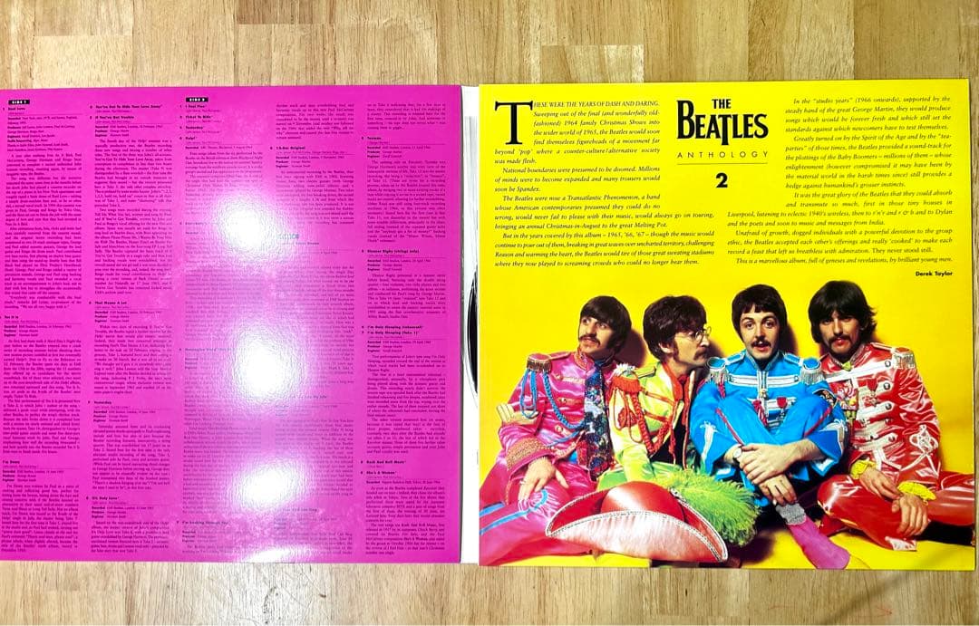 【美品】ビートルズ　- アンソロジー　2 帯付き　LPレコード3枚組
