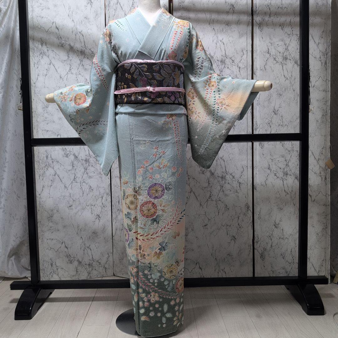 のんちゃん様[高級辻が花]薄水色系