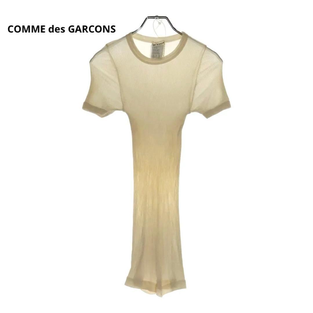 COMME des GARCONS 95SS プリーツ加工 シルクTシャツ