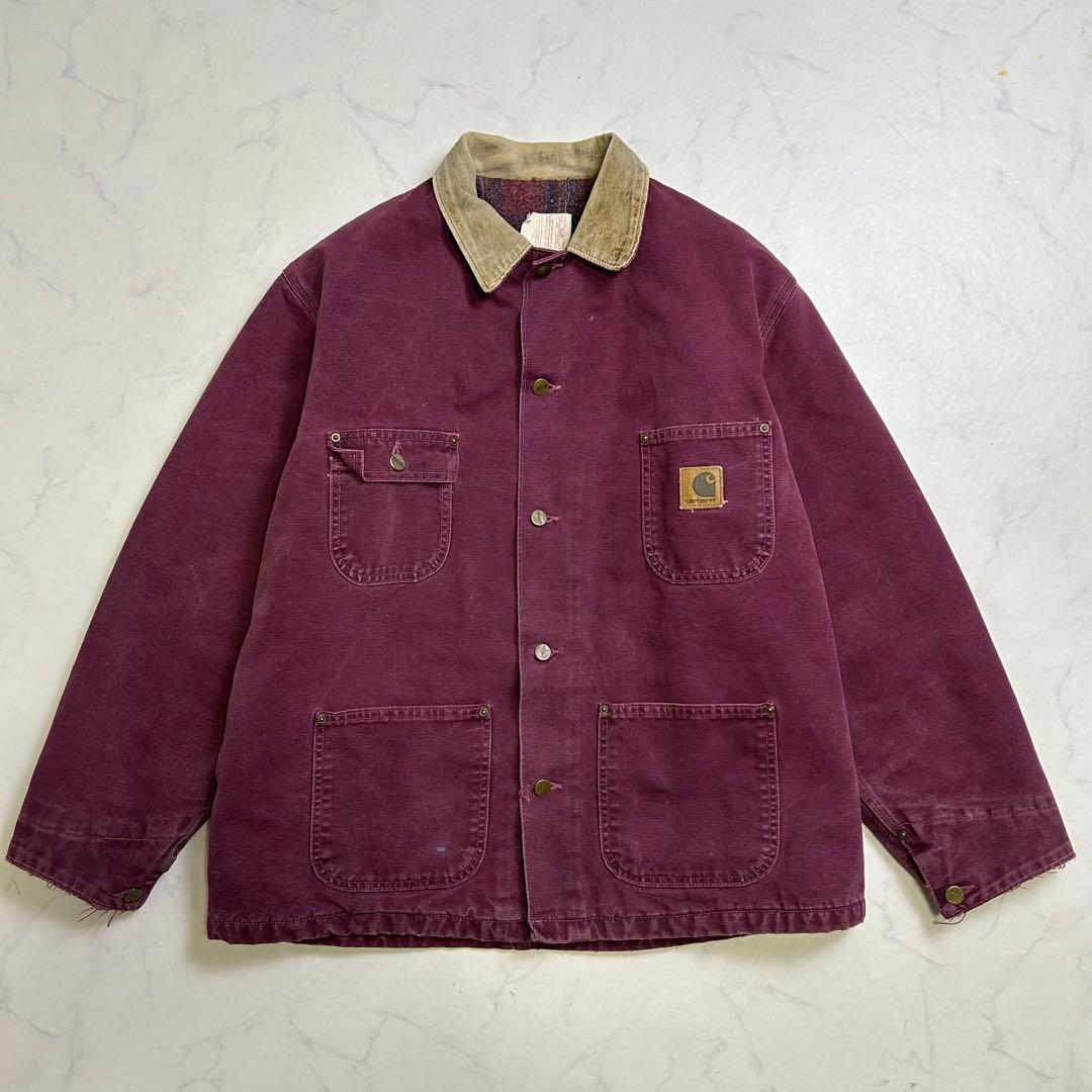 【希少色】星タグ カーコート ミシガンチョアコート バーガンディ L