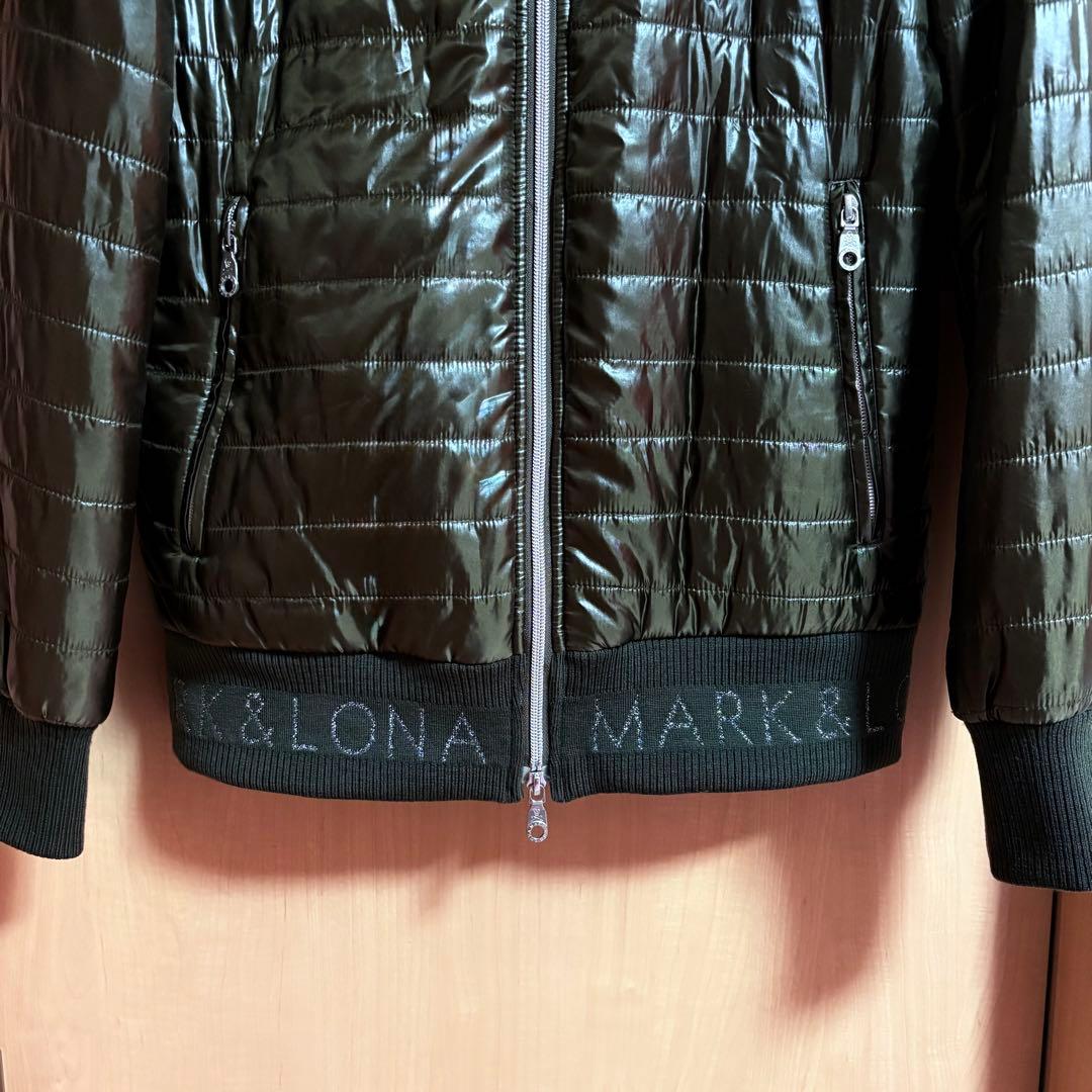 【美品】マーク&ロナ　中綿ダウンジャケット　カーキ×ダークグレー　M