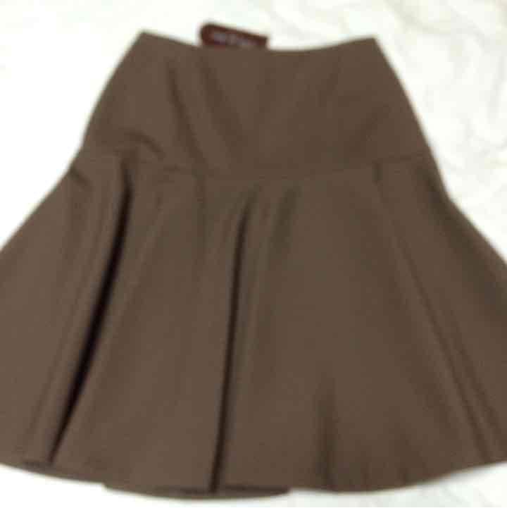 Filo di seta ココアブラウン フレアスカート