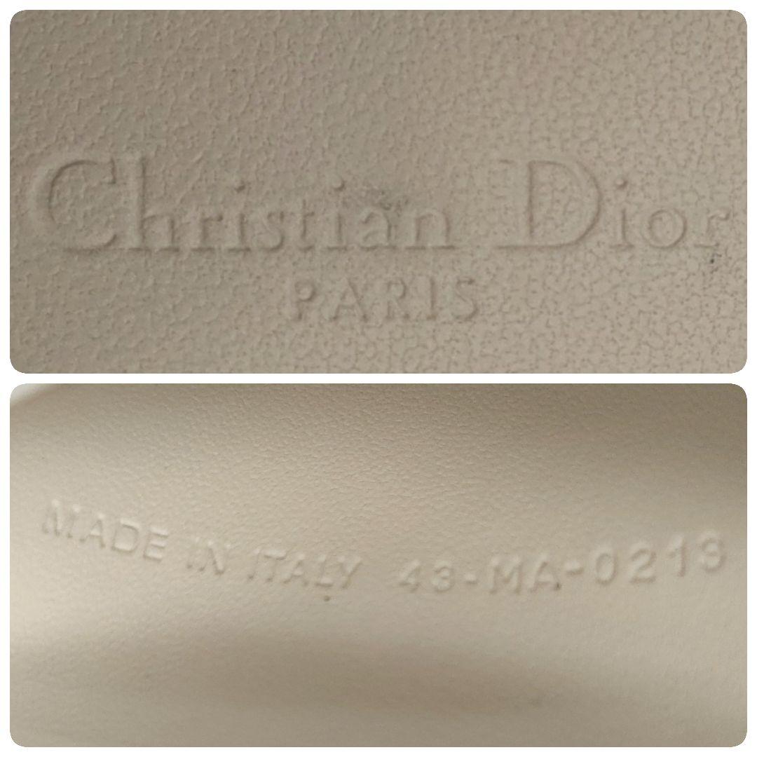 ディオール　キーケース　キーリング　カナージュ　アイボリー　ディオールチャーム