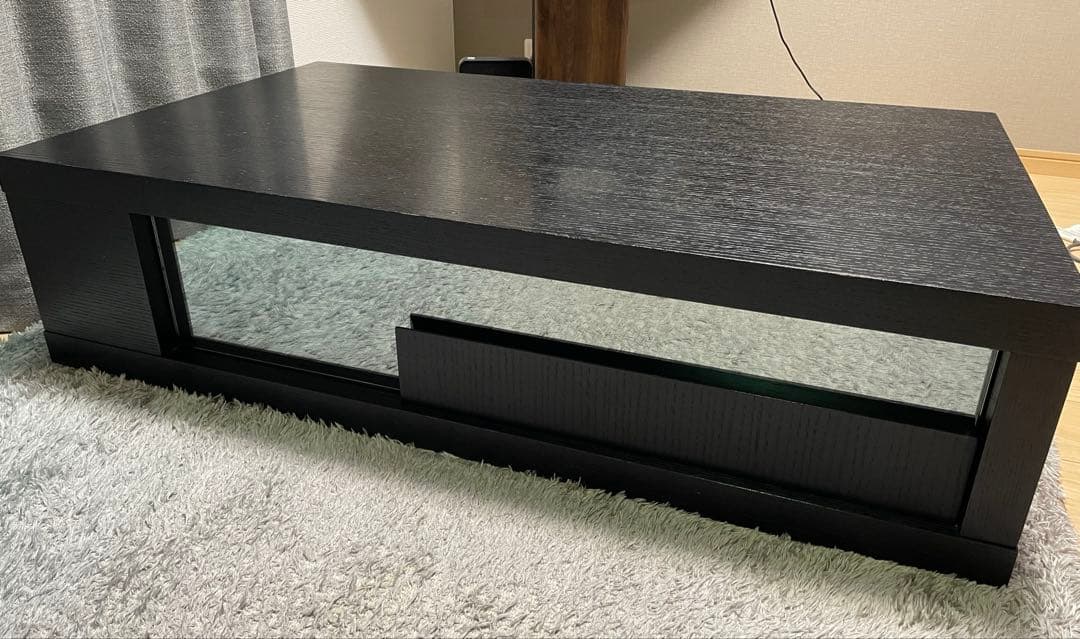 【120cm幅】センターテーブル（オーク） 引き出し付き