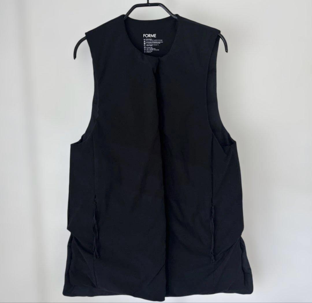 美品　FORME ダウンベスト ダウンジレ ブラック 東原亜希さん