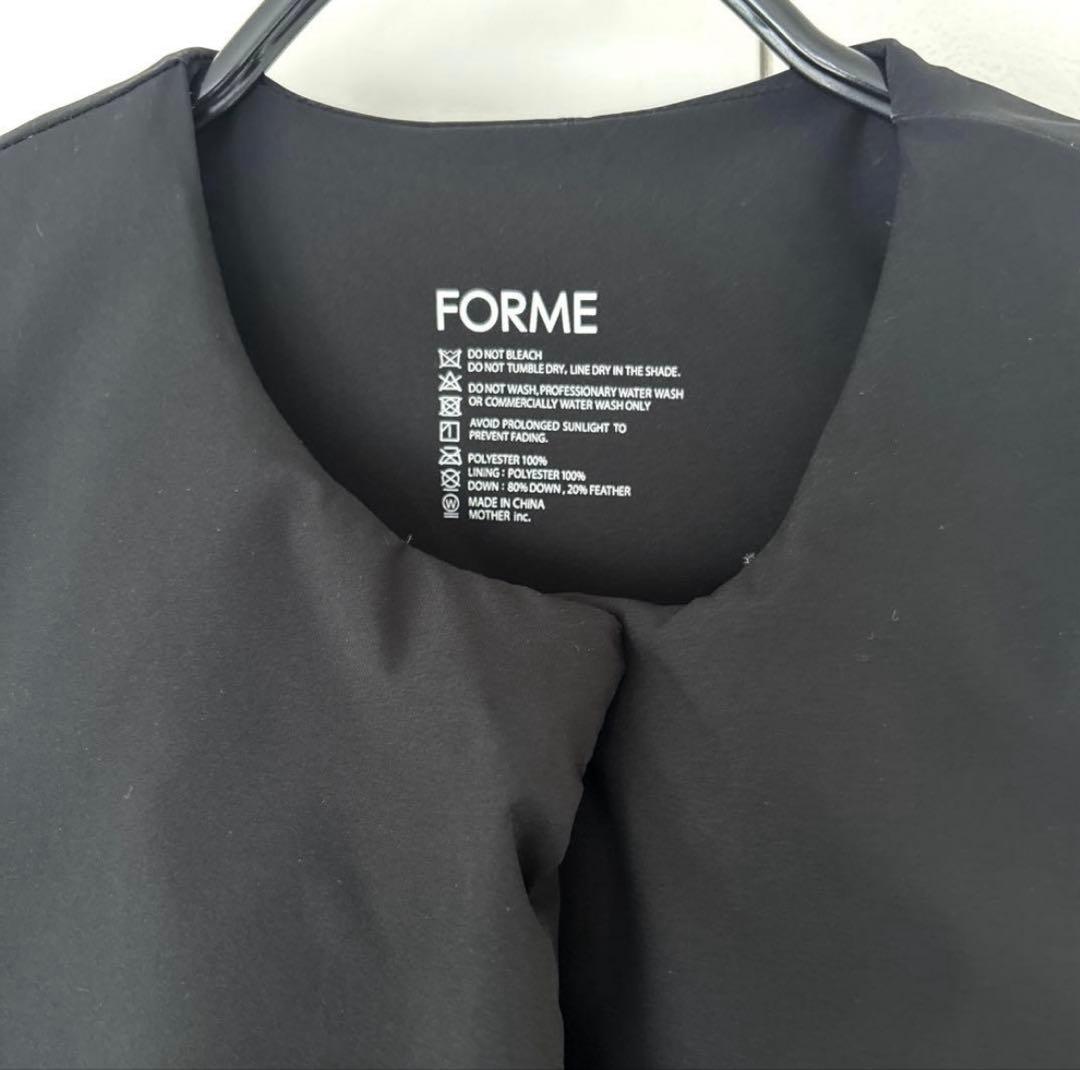 美品　FORME ダウンベスト ダウンジレ ブラック 東原亜希さん