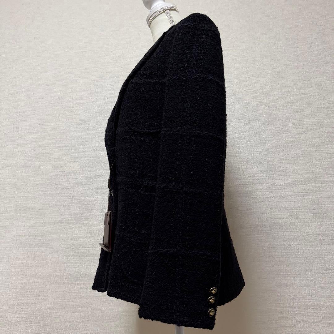 エトロ　ツイードテーラードジャケット　裏地ペイズリー　ロゴボタン　3L　タグ付き