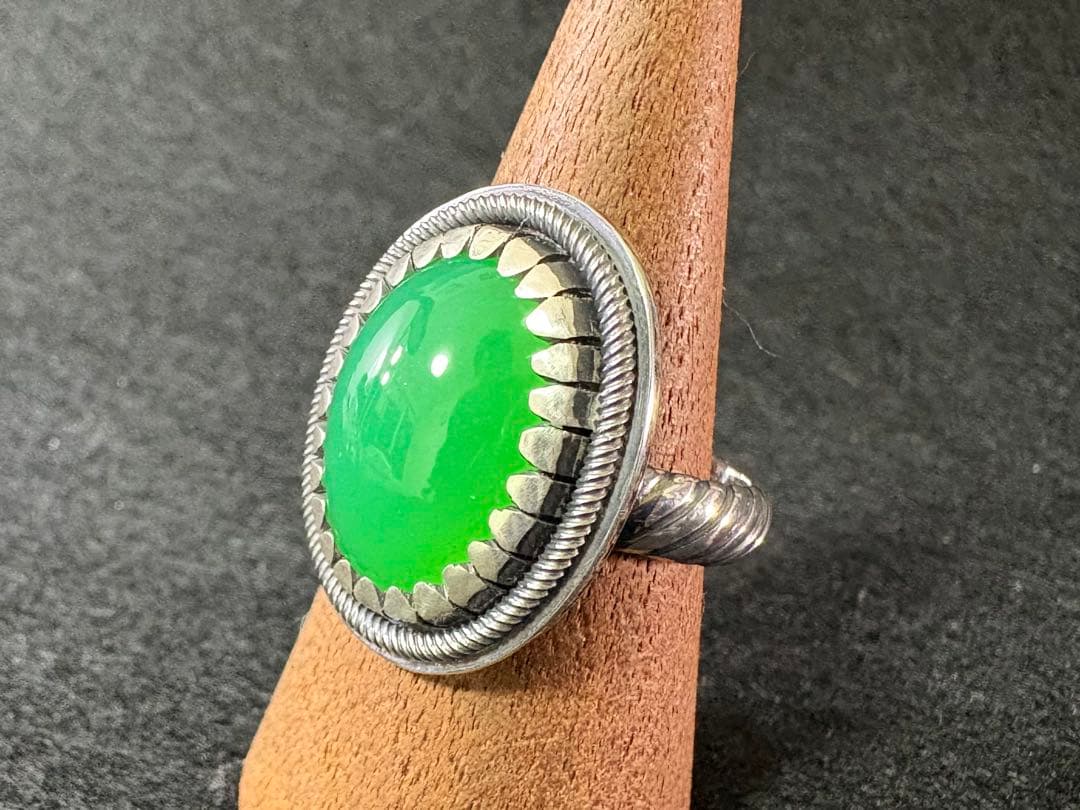 クリソプレーズのハンドメイドリング