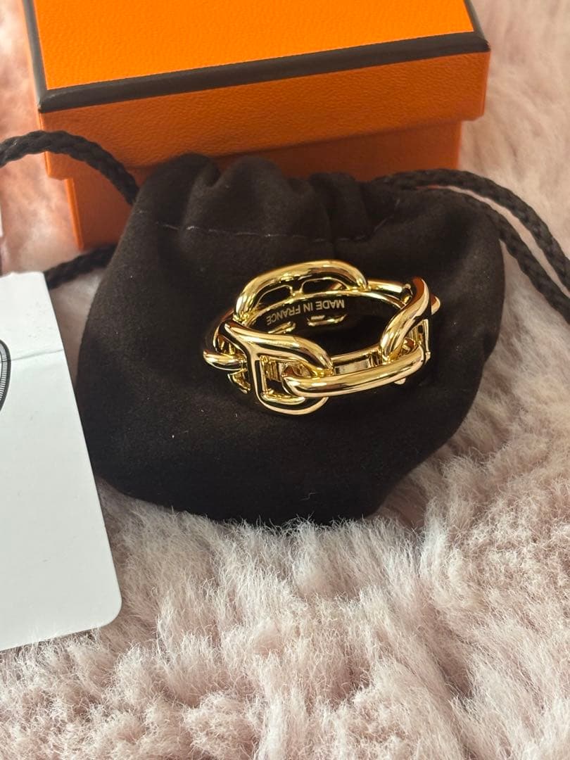 新品　HERMES エルメス スカーフリング90 レガート