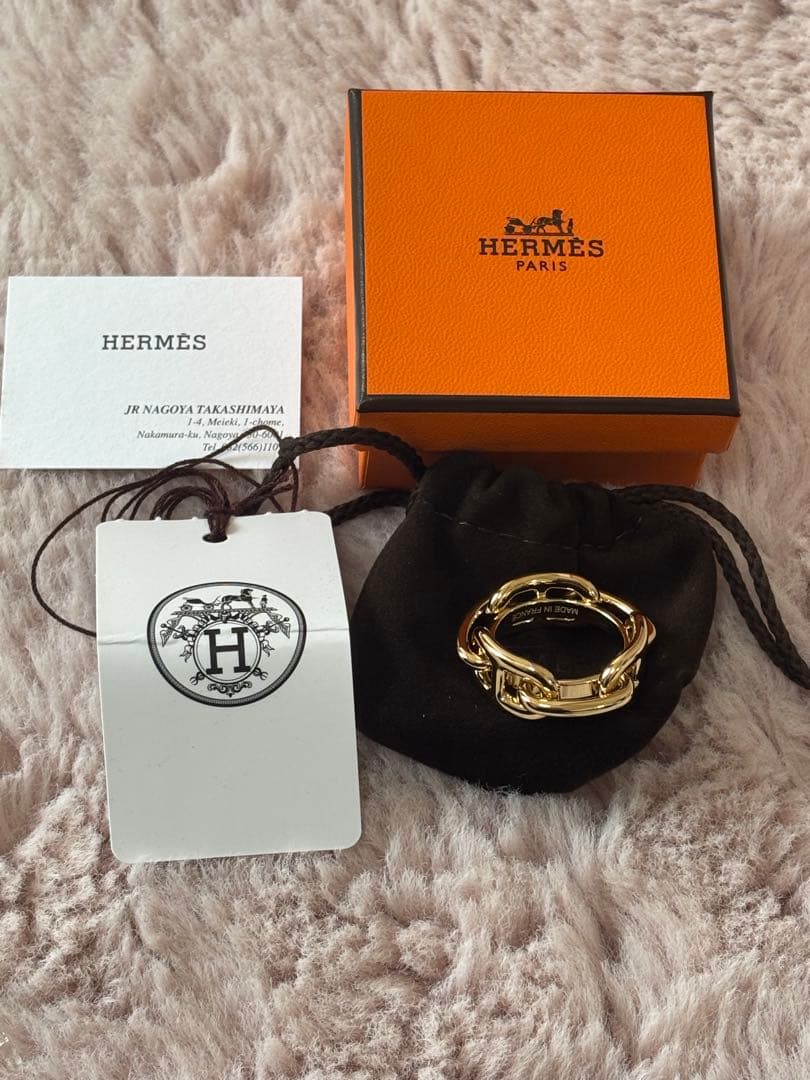 新品　HERMES エルメス スカーフリング90 レガート