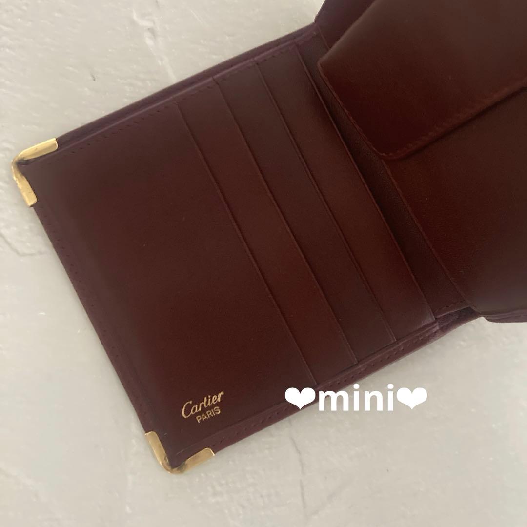 【未使用】カルティエCartierコンパクトウォレット　ミニ財布　折り財布