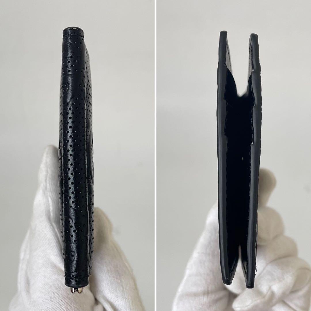 【未使用】グッチ マネークリップ GG エンボス レザー 黒 676656