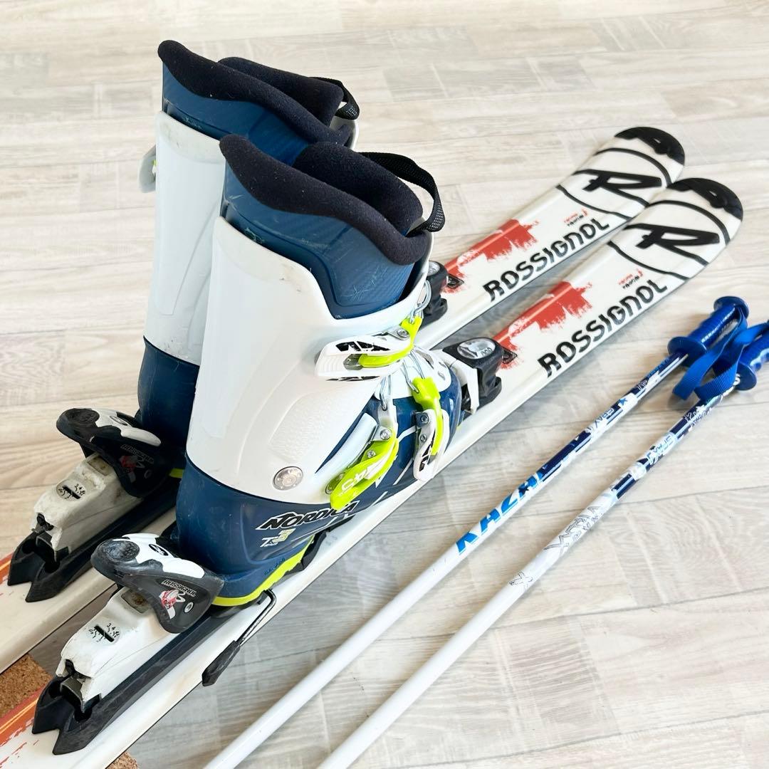 ロシニョール radical j 130、ノルディカ 24~25㎝、ストック