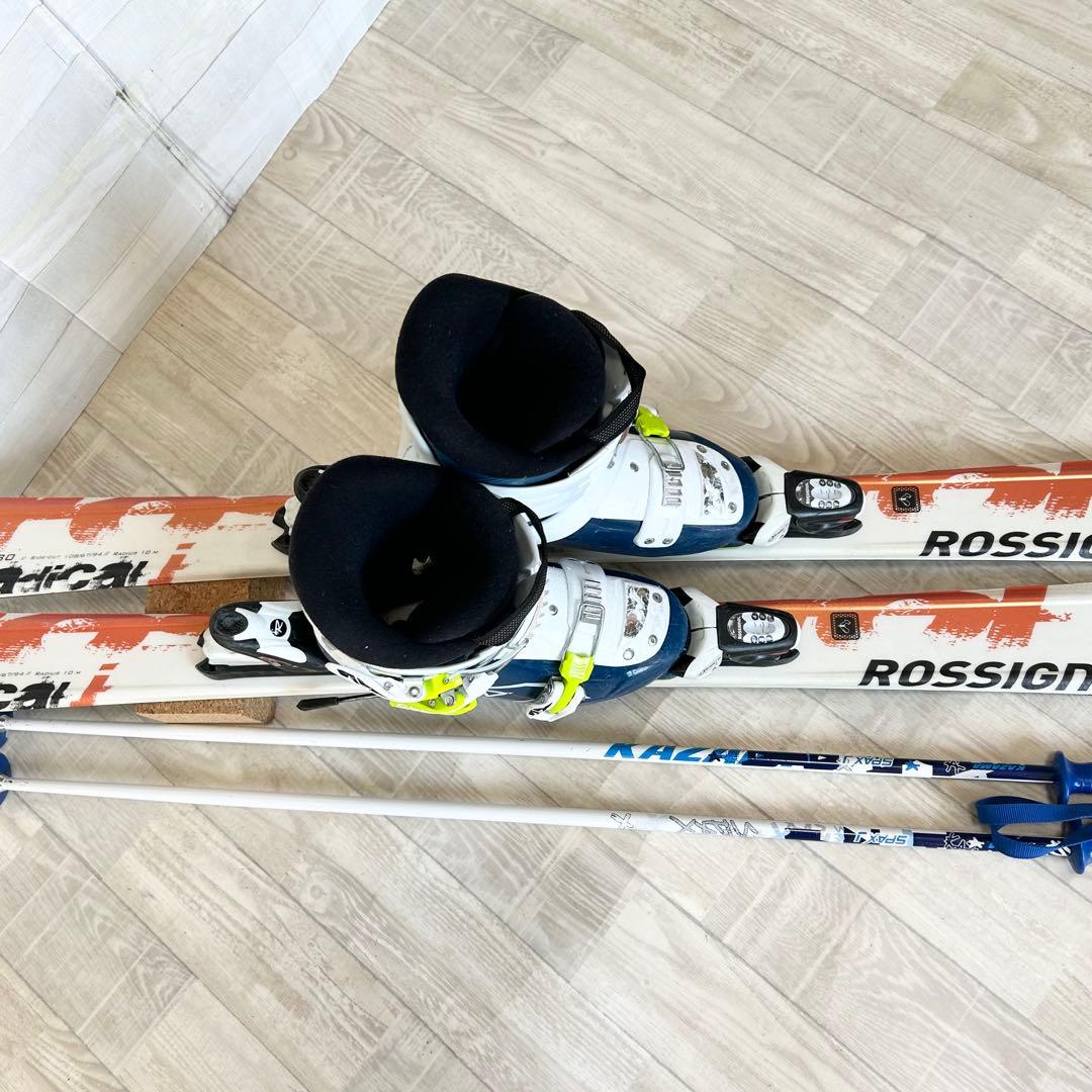 ロシニョール radical j 130、ノルディカ 24~25㎝、ストック