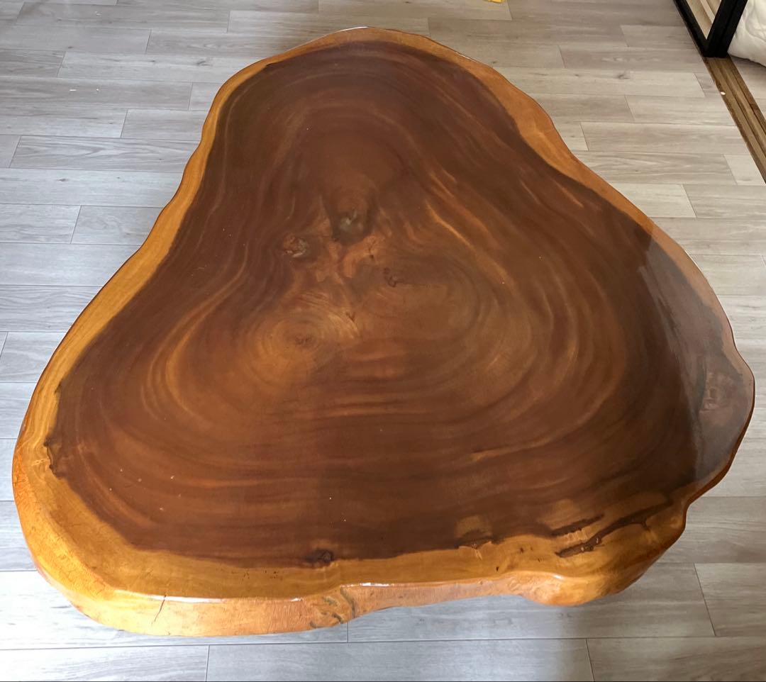 朱雀10cm 欅 けやき 天然木テーブル　ミニ箕のセット