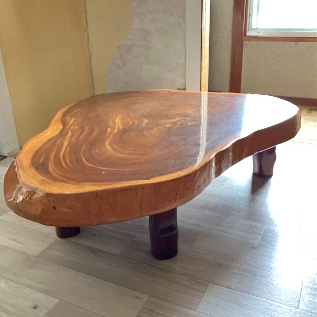 朱雀10cm 欅 けやき 天然木テーブル　ミニ箕のセット